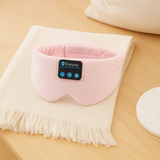 3D Musik-Schlafmaske – Eisfaser, Null-Druck, 100 % Lichtblockierung mit Kopfhörern & Etui – Rosa