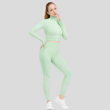 3-teiliges Yoga-Set für Damen – Grün
