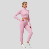 3-teiliges Yoga-Set für Damen – Rosa-Lila