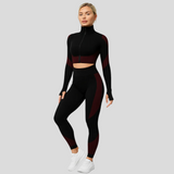 3-teiliges Yoga-Set für Damen – Scharlachrot