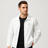 Ethan Herrenjacke – Leichter Freizeitmantel mit Reißverschluss – Weiß