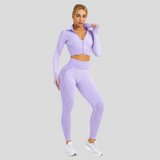 3-teiliges Yoga-Set für Damen – Lila