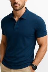 Herren Sportliches Poloshirt | Klassisch Elegant – Hellblau