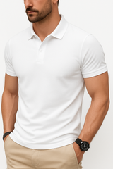 Herren Sportliches Poloshirt | Klassisch Elegant – Weiß