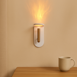 NordiFlame – Einstellbare nordische LED-Wandleuchte mit Flammeneffekt – Weiß