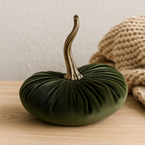 HarvestHug – Handgefertigtes weiches Halloween-Kürbiskissen – Grün