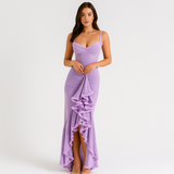 Selene – Rüschiges Rüschen Kleid im Dovetail-Stil – Lila