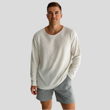 Elias – Herren Atmungsaktive Strickhemden für den Alltag – Weiß