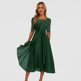 Elara – Zarte blonde Kleid für elegante Anlässe – Grün