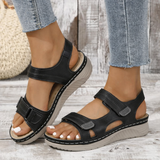 Kara | Orthopädisch Verstellbar Sandalen – Schwarz