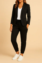 Anastazia | elegantes Set mit Jacke und Hose – Schwarz