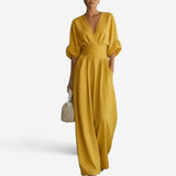 Olyara - Maßgeschneiderter Jumpsuit – Gelb