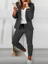 Colleen - Eleganter Blazer- und Hosenanzug für Damen – Grau