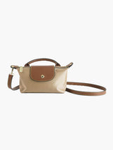 Mini-Tasche mit Reißverschluss – Beige