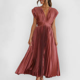 Casey | Elegantes und edles Maxikleid – Roségold
