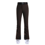 Clara | Slim Fit Schneehose für Damen Schwarz Winter – Braun