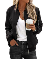 Stylische streetwear-bomberjacke – meredith – Schwarz