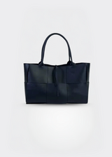 Handtasche Damen – Echt Leder Tasche – Geflochten Design – Schwarz