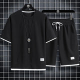 Cole | Waffelstrick Freizeit- & Sportset – Schwarz