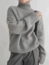 Noura™ | Rollkragenpullover für Damen – Grau