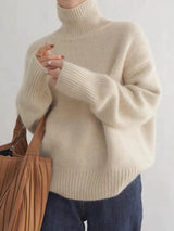 Isabella - Rollkragenpullover aus Kaschmir – Beige