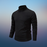 Samuel - rollkragenpullover aus seidenwolle – Schwarz