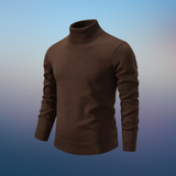 Samuel - rollkragenpullover aus seidenwolle – Braun