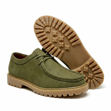 Jasson – Schnürschuhe Aus Wildleder mit Mokassin-Spitze – Grün