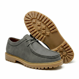 Jasson – Schnürschuhe Aus Wildleder mit Mokassin-Spitze – Grau
