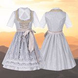 Damen Hellgrau Oktoberfest Dirndl Kleid – Hellgrau