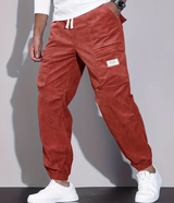 Anthony | Lässiger Trend Cordino Cordhose – Rot