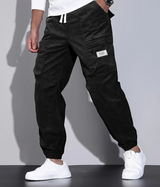 Anthony | Lässiger Trend Cordino Cordhose – Schwarz