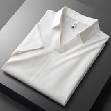 Jeorge - Elegantes Polohemd Aus Baumwolle Und Seide – Weiß