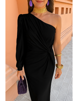 Elisa  | Langes Sommerkleid – SCHWARZ (Fast ausverkauft)