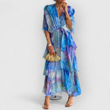Candy | Komfort trifft Stil im Kleid – Blau Druck