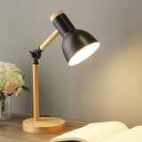 Skandinavische Tischlampe – Minimalistisches Design mit Holzdetails – Schwarz