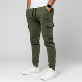 Cropped Jogginghose Mit Tasche -  Rene – Olivgrün