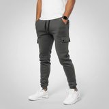 Cropped Jogginghose Mit Tasche -  Rene – Dunkelgrau
