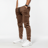Cropped Jogginghose Mit Tasche -  Rene – Kaffeebraun