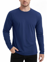 Teraxo | Atmungsaktives Langarmshirt für Herren Winter – Marineblau