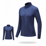 Renexo | Atmungsaktive unisex Komfort Laufjacke Herbst – Dunkelblau (Damen)