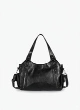 Dakota Schultertasche | Elegante & Praktische Tasche aus Veganem PU-Leder – Schwarz