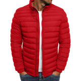 Stylischer parka für herren – david – Rot