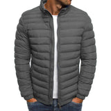 Stylischer parka für herren – david – Grau