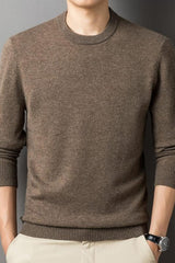 Karol – luxuriöser, weicher herrenpullover – Braun