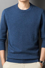 Karol – luxuriöser, weicher herrenpullover – Blau