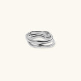 Dianne Gold Stapler Ring – Silber