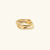 Dianne Gold Stapler Ring – Gelbgold