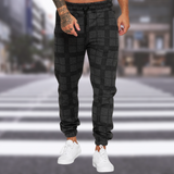 Mansel - Elegante karierte Herrenhose – Schwarz