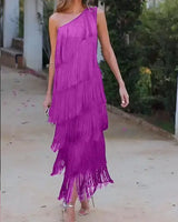 Andalusisches Fransenkleid – Himbeere
